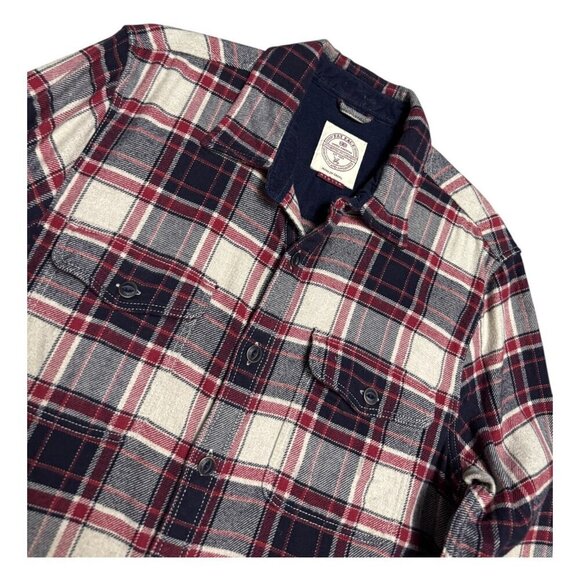 FAT FACE Plaid Lined Winter Fall Button Long Sleeve Shacket Jacket Mens Medium - Picture 4 of 6